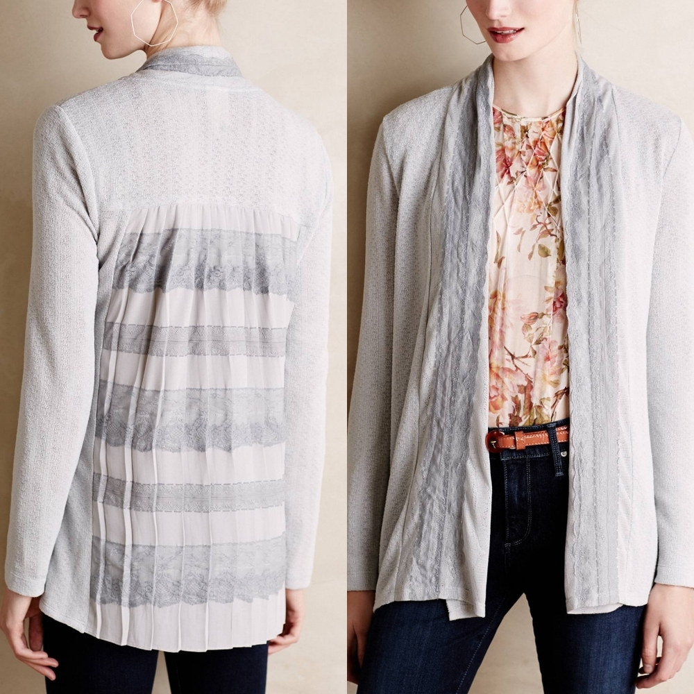 One September Lace-Detailed Long Cardigan